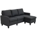 Homcom 3-Sitzer-Sofa mit zwei Liegesesseln und einer Chaiselounge 197 x 139 x 91 cm (BxTxH)