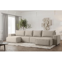 Fun Möbel Wohnlandschaft U-Form Sofa ESTELLE in Stoff Opera