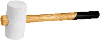 Gummi-Komposithammer farblos 64mm flach/flach