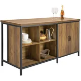 SoBuy Kücheninsel 170 x 89 x 60 cm Braun/Schwarz