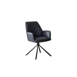SalesFever Armlehnstuhl 2er-Set, - Dunkelblau 2er Set mit 360° Drehfunktion 372371