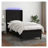vidaXL Boxspringbett 100 x 200 cm Schwarz