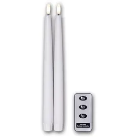 Star Trading LED Kerze Flamme Slim 29 cm weiß