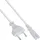 InLine Netzkabel, Netzstecker auf Euro 8 C7 Stecker, weiß, 0,5m