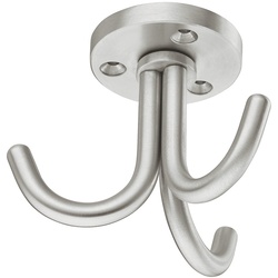 Deckenhaken, aus Edelstahl, mit 3 Haken, drehbar