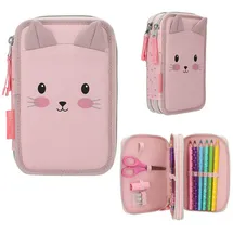 DEPESCHE 2-Fach Federtasche Katze