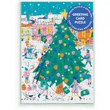 Galison Merry & Bright Greeting Card Puzzle