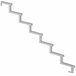 PLUS Treppenwange 7-Stufen - Schritttiefe 28 cm