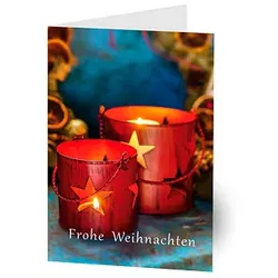 LUMA Weihnachtskarte Windlichter DIN B6  LUMA