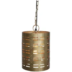 Chic Antique Lampe mit Muster, H31/D20, antique messing