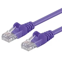 PremiumCord Netzwerkkabel, Ethernet, LAN & Patch Kabel CAT5e, UTP, Schnell flexibel & Robust RJ45 Kabel 1Gbit/S, AWG 26/7, Kupferkabel 100 Prozent Cu, Violett, 0, 25m