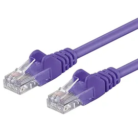 PremiumCord Netzwerkkabel, Ethernet, LAN & Patch Kabel CAT5e, UTP, Schnell flexibel & Robust RJ45 Kabel 1Gbit/S, AWG 26/7, Kupferkabel 100 Prozent Cu, Violett, 0, 25m