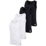 adidas Unterhemd 4er Pack in Schwarz/Weiß M