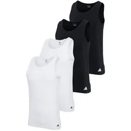 adidas Unterhemd 4er Pack in Schwarz/Weiß M
