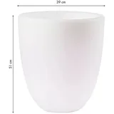 8 seasons DESIGN Shining Curvy Pot M weiß 39 x 51 cm