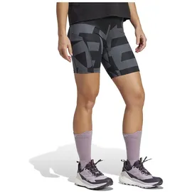 adidas Terrex Multi 8-Inch Printed kurze Leggings Carbon/Black/Black/Black S