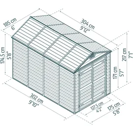 CANOPIA Skylight 6x10 1,85 x 3,05 m silber 