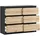 home collective Highboard 95 x 78 x 35 cm Anthrazit / Eiche