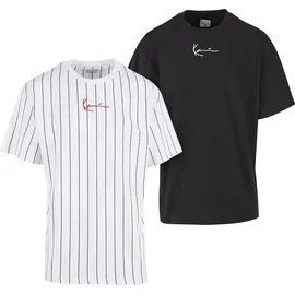 Karl Kani KM222-101-2 KK 2-Pack Pinstripe + Essential Tee weiß S