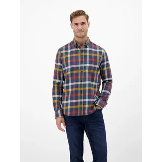 Lerros Karo-Flanellhemd Classic Navy 3XL