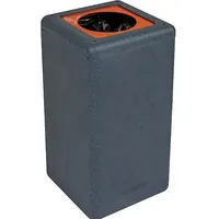 ReinigungsBerater BrickBin Plastik Behälter grau orange 65 L integrierte