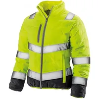 Result Women`s Soft Padded Safety Jacket - fluorescent yellow