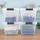 Juskys Aufbewahrungsbox mit Deckel - 4er Set Kunststoff Boxen 30l - Box stapelbar, transparent