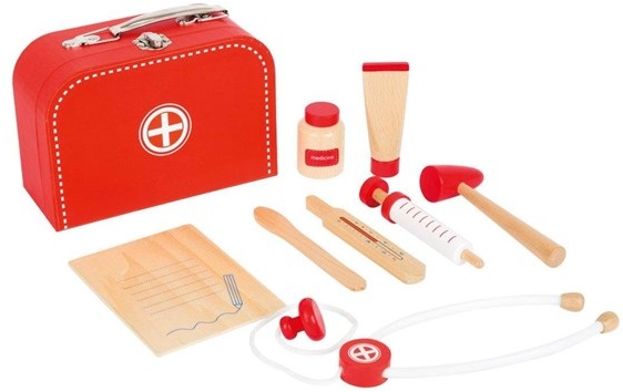 - Wooden Doctor's Set in Red Case