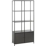 Haku-Möbel HAKU Möbel Bücherregal schwarz 80,0 x 37,0 x 176,0 cm