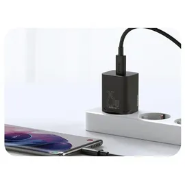 Baseus Super Si 1C Schnellladegerät USB Typ C 25W Pd Qc schwarz