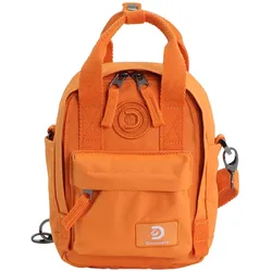 Schultertasche DISCOVERY "Cave", Damen, Gr. B/H/T: 8cm x 25cm x 15cm, orange, Kunstfaser, Taschen, aus recyceltem PET-Polyestermaterial
