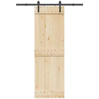VidaXL Schiebetürbeschlag-Set 152,5 cm Stahl Schwarz