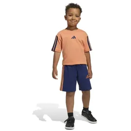 adidas Essentials Kids T-Shirt-Set Kinder - dusky orange/dark blu