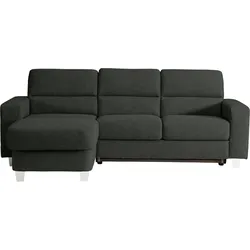 Ecksofa ALINA, schwarz (schwarz tta 10), B:264cm H:90cm T:167cm, Struktur TTA (100% Polyester), Sofas