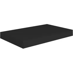 vidaXL Schwebendes Wandregal Schwarz 40x23x3,8 cm MDF