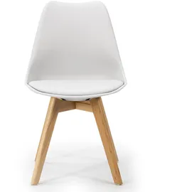 VS Venta-stock Stuhl Polsterstuhl Weiß 2er Set