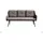 KAWOLA Sitzbank PIRI Velvet Taupe 180 x 84 x 64 cm