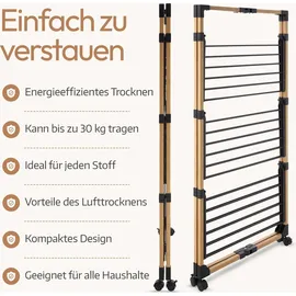 Meisterhome Wäscheständer Turm 30 m schwarz