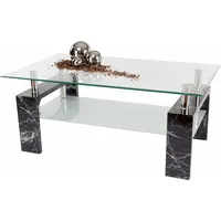 Paroli Couchtisch, schwarz marmoriert, Tisch, 84794704-0 B/H/T: 100 cm x 45 cm x 60 cm,