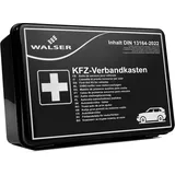 Walser - kfz Verbandskasten din 13164:2022 schwarz, 220x150x75 mm Schweiz