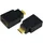 Logilink AH0009 HDMI Adapter [1x HDMI-Stecker C Mini - 1x HDMI-Buchse] Schwarz vergoldete Steckkontakte