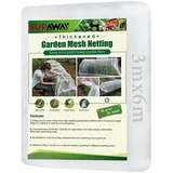SUPAWAY Gemüseschutznetz eindicken 3 x 6 m Gemüsenetz Garten Feinmaschig Insektenschutznetz Gemüse Pflanzenschutznetz Maschenweite 1 mm Vogelschutznetz für Pflanzen, Gemüse, Obst Blumen Gewächshaus