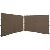 Quick Star Seitenwand für Pavillon 3x4 m 2 Stück Beige/Braun/Grau 3,5 x 1,92 m