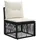 vidaXL Armfreies Sofa Schwarz Poly-rattan