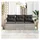 vidaXL Garten-Sofa-Set 3-tlg. hellgrau Polyrattan