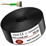 MAS-Premium® Erdkabel Deutscher Marken-Elektrokabel Ring zur Verlegung im Erd- und Außenbereich Standard Starkstromkabel (NYY-J 1x16 mm2, 70m)