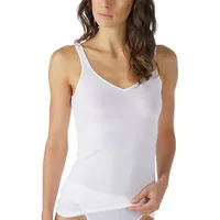 MEY Noblesse Cami-Top V-Neck weiß Baumwolle 46 Damen