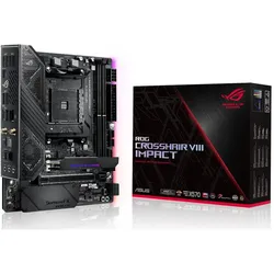 ASUS ROG Crosshair VIII Impact Gaming Mainboard AMD AM4 Sockel Mini-DTX-Formfaktor SO-DIMM.2 Wi-Fi 6