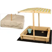 needs&wants® Sandkasten Sunplaya4 113 x 113 x 113 cm mit Abdeckung