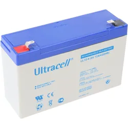Ultracell UL12-6 6V 12Ah Bleiakku AGM Blei Gel Akku